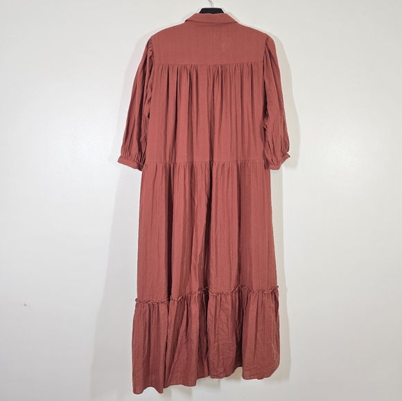 Esby Philippa Midi Dress Medium Orange - Picture 2 of 8